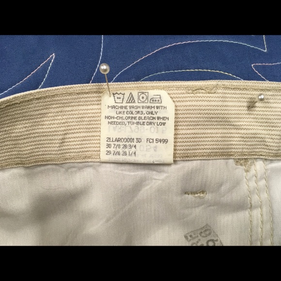 Cream and brown mini striped trousers. - Picture 6 of 6